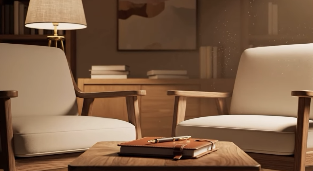 Two chairs in a calm supervision or consultation room